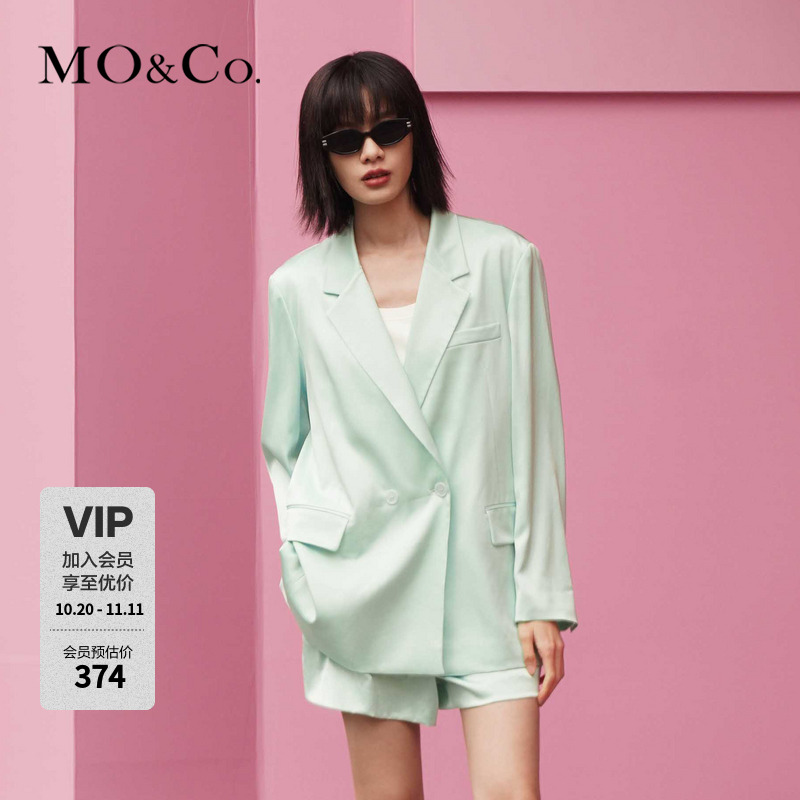 MOCO夏小众设计感薄款西装外套休闲MBB2BLA006