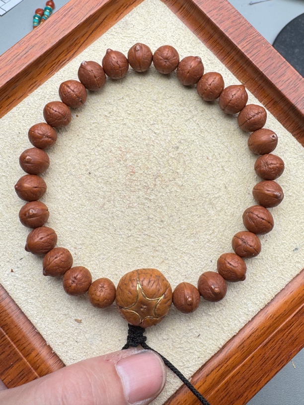 凤眼菩提飞碟桩 实心籽带五星头