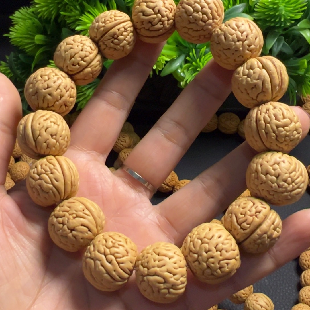 莫***~手串/手链桃木肌肉纹16颗