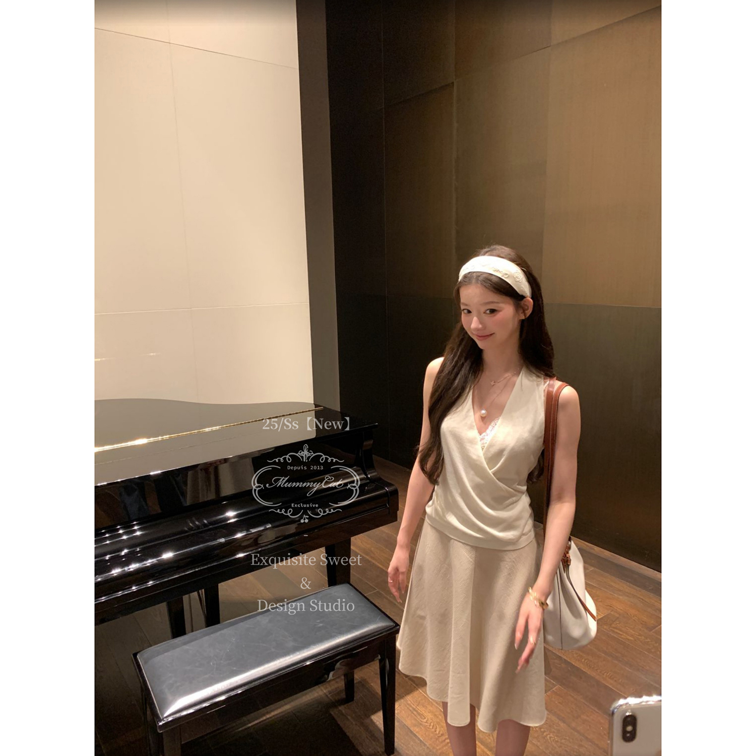 Mummy Cat 下蛋喵 【月光书局】25新品30绵羊毛交叉V领针织背心
