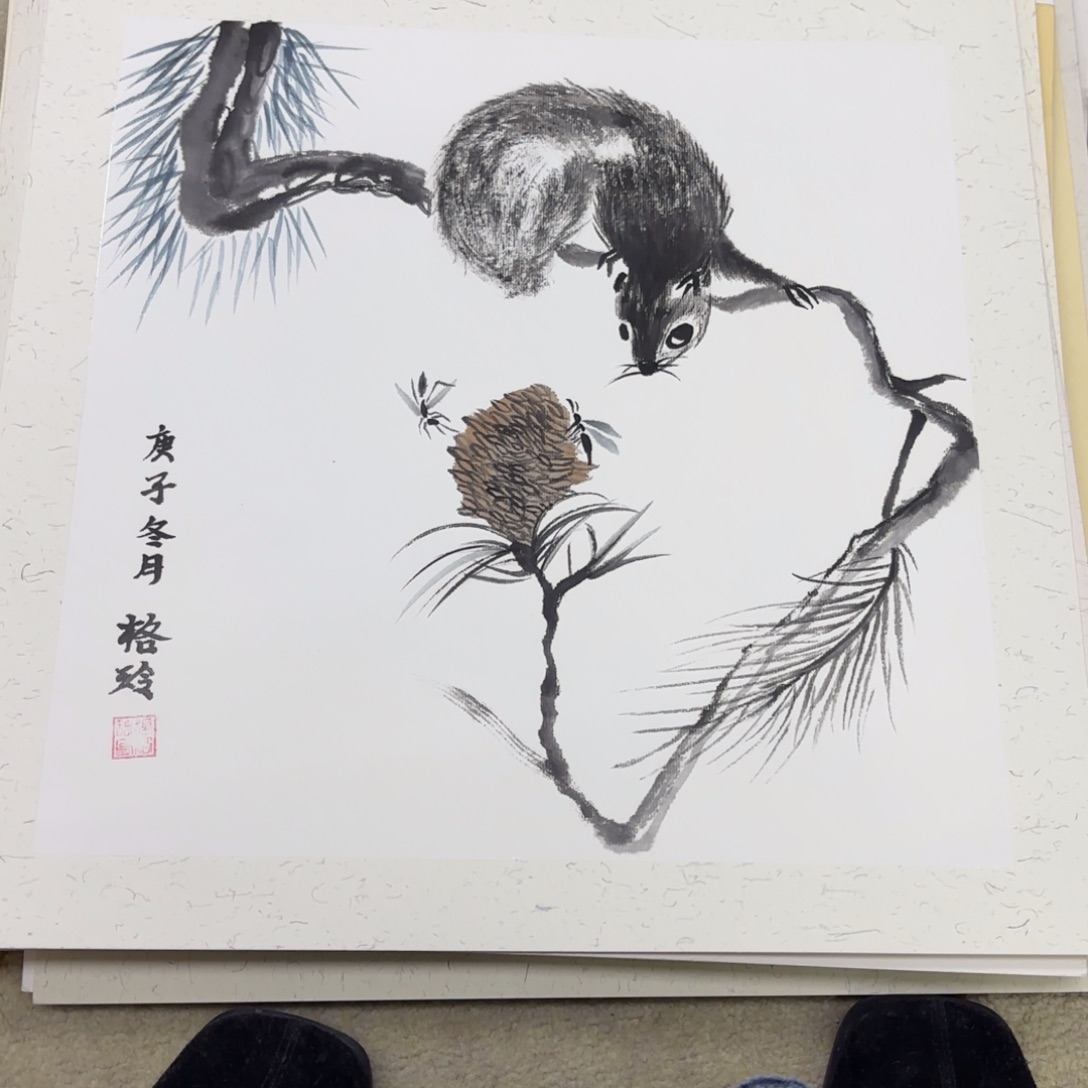 国画38-38卡纸作品艺