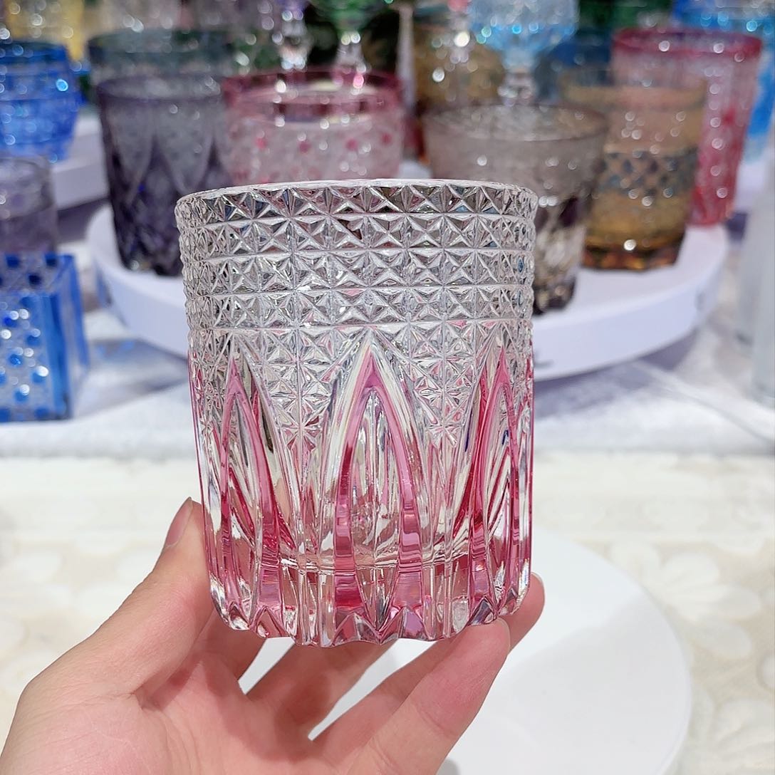 水晶杯源头工厂江户切子水晶杯