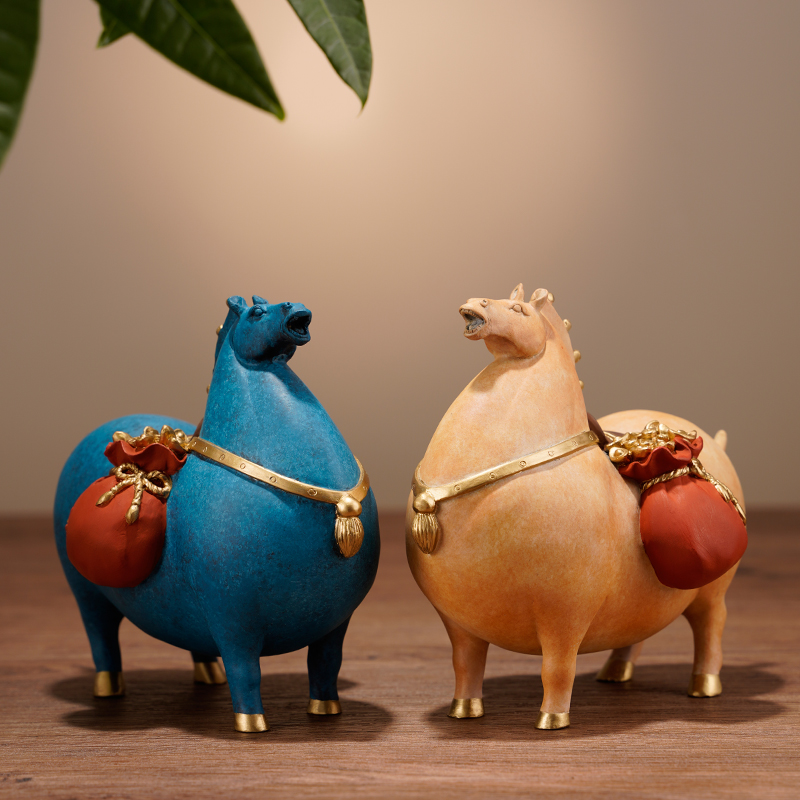 铜心满福《马上有钱》黄铜摆件 铜工艺品 家居饰品开业礼物乔迁礼品