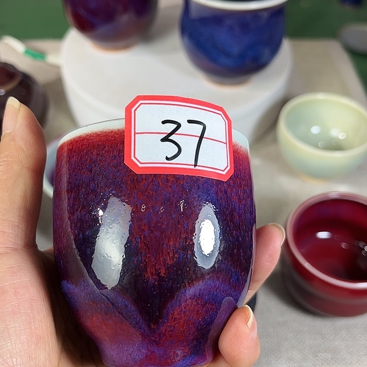 瓷片H***贵钧瓷手工艺品杯子
