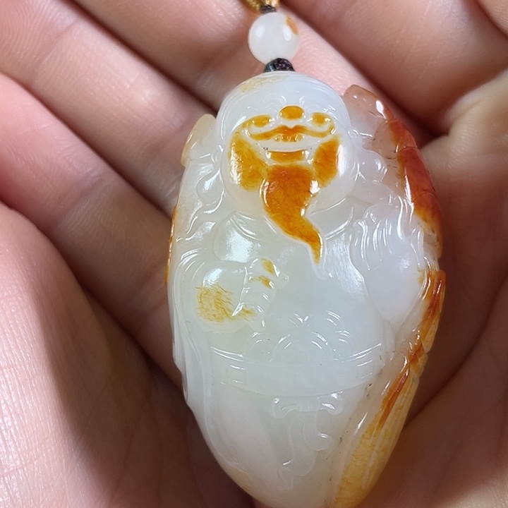 用***4和田玉未镶嵌挂件