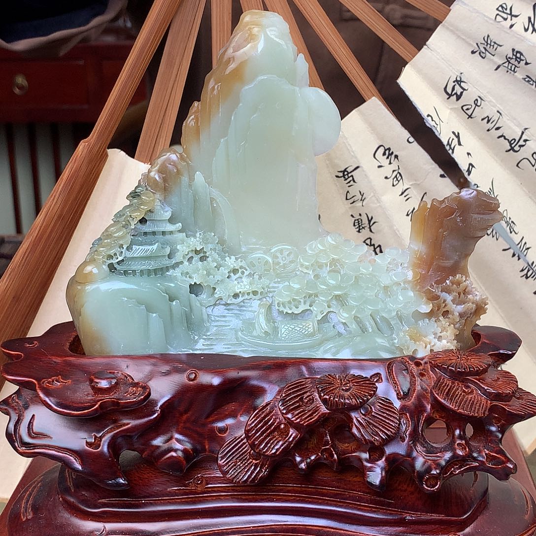 和田玉未镶嵌摆件