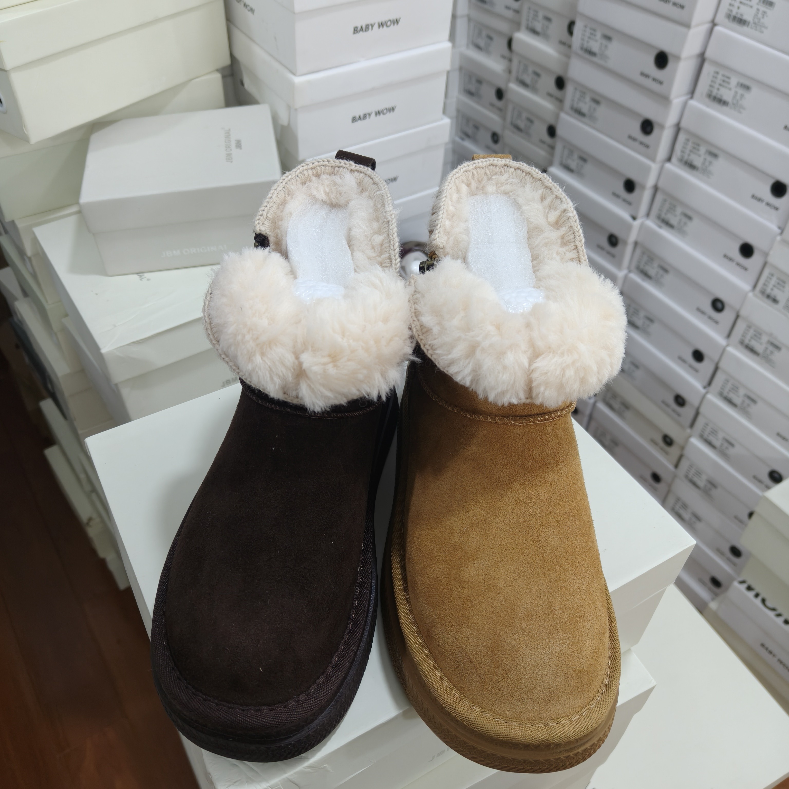 新款99女士冬季厚底加绒保暖雪地棉