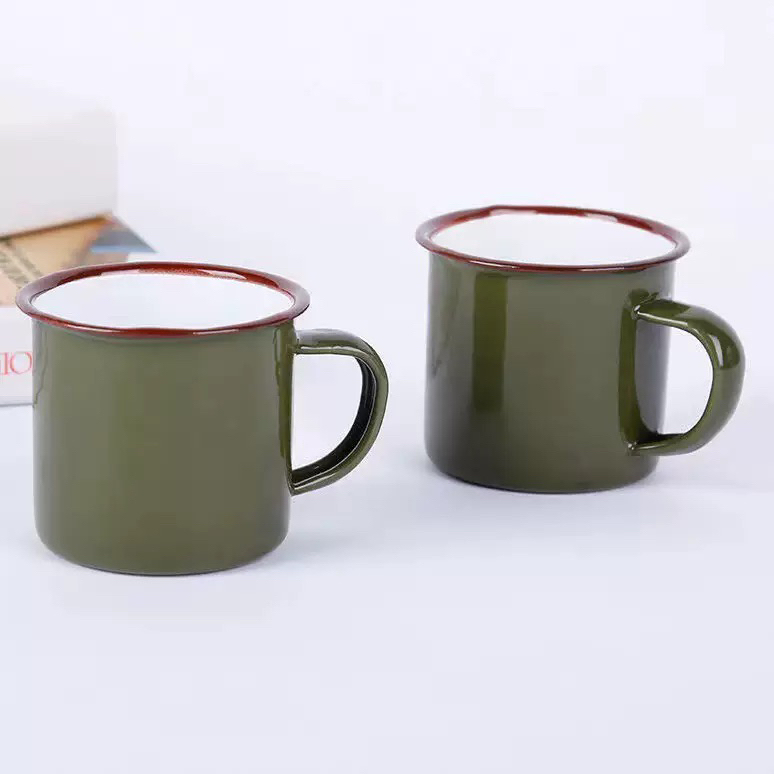 （一对两个）65款老式搪瓷水杯110毫升（2两2）