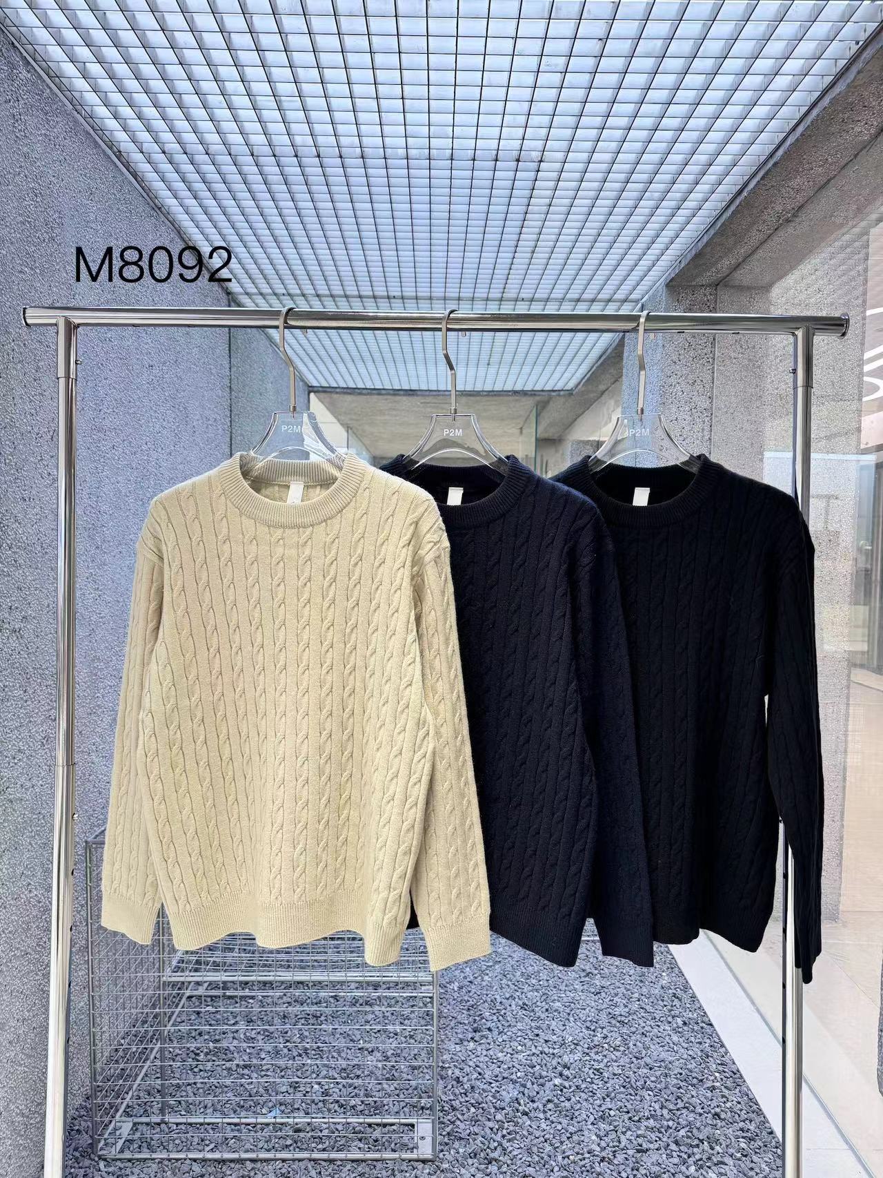 【秋冬季立体编织麻花毛衣】保暖时尚男女秋冬圆领打底针织衫