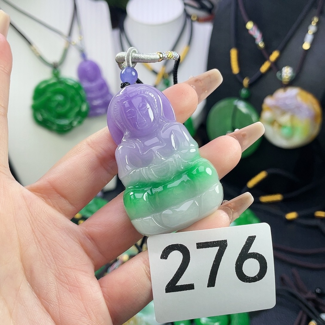 翡翠未镶嵌吊坠(赠链)