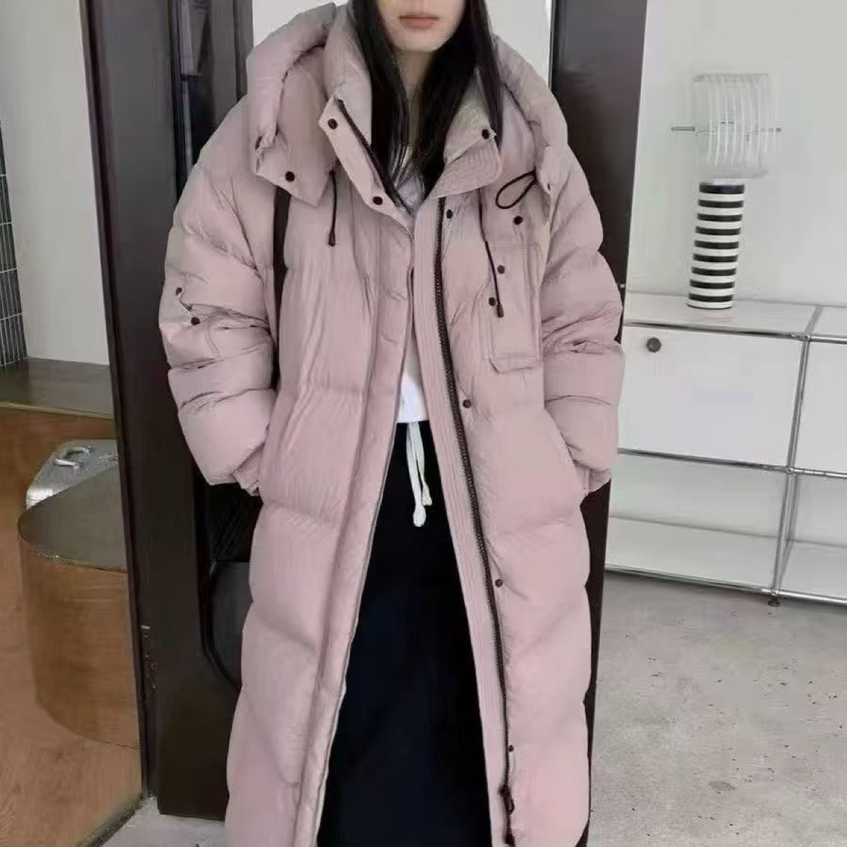 2025新款冬季加肥加大码羽绒服女过膝长款胖mm200斤宽松加厚外套