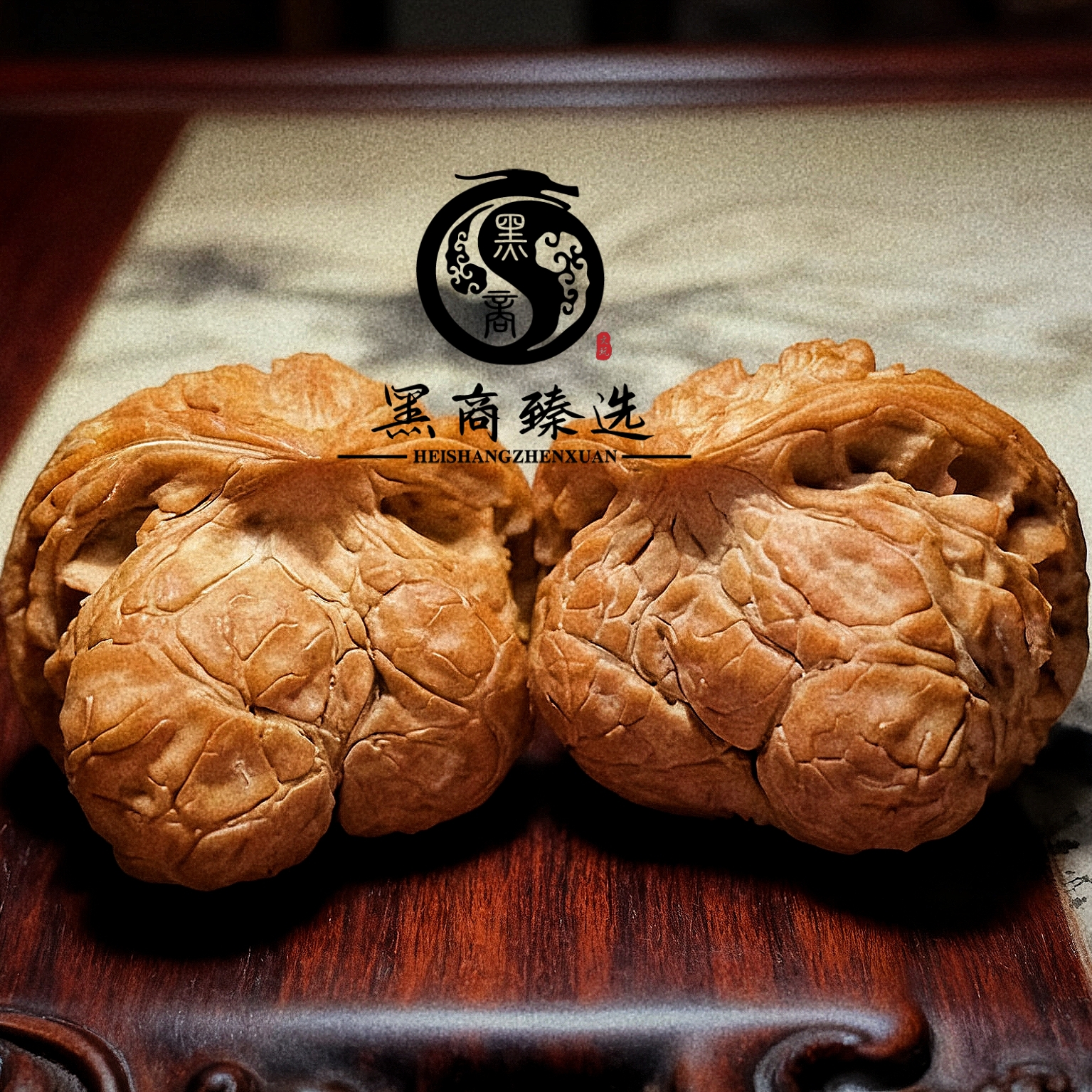 文玩核桃高端纯天然宫灯蛇头犀牛角望月连体球连直播间链接