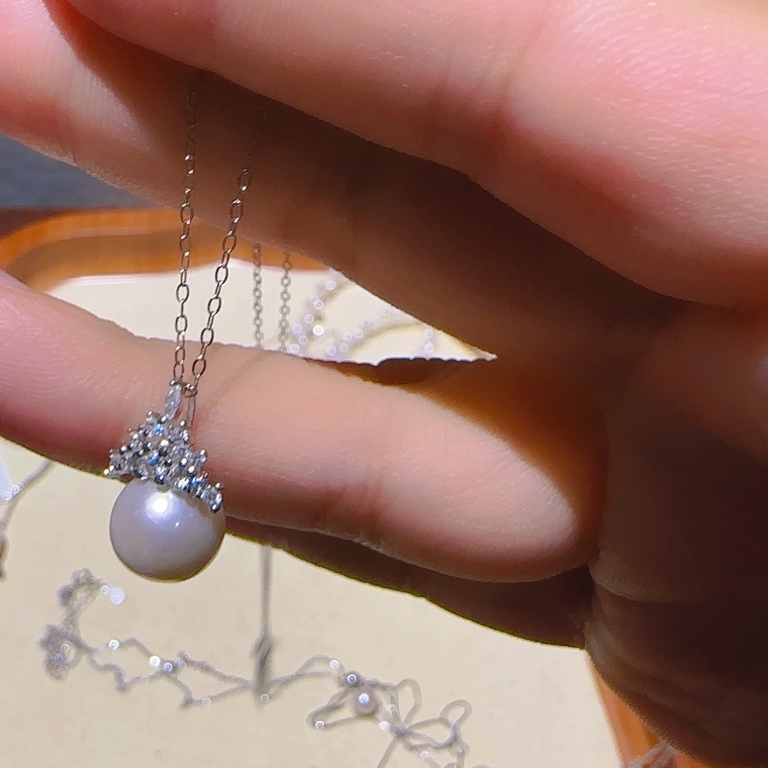 淡水珍珠颈饰银S925镶嵌