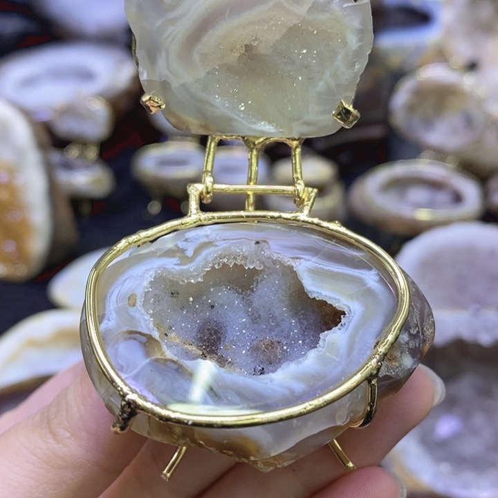 水晶珠宝半成品未镶嵌蚕丝盆