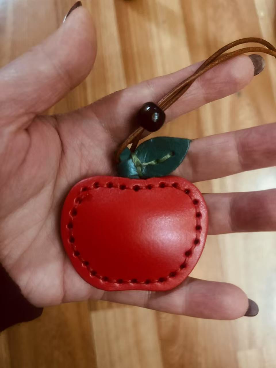 平安红苹果真皮包包挂件