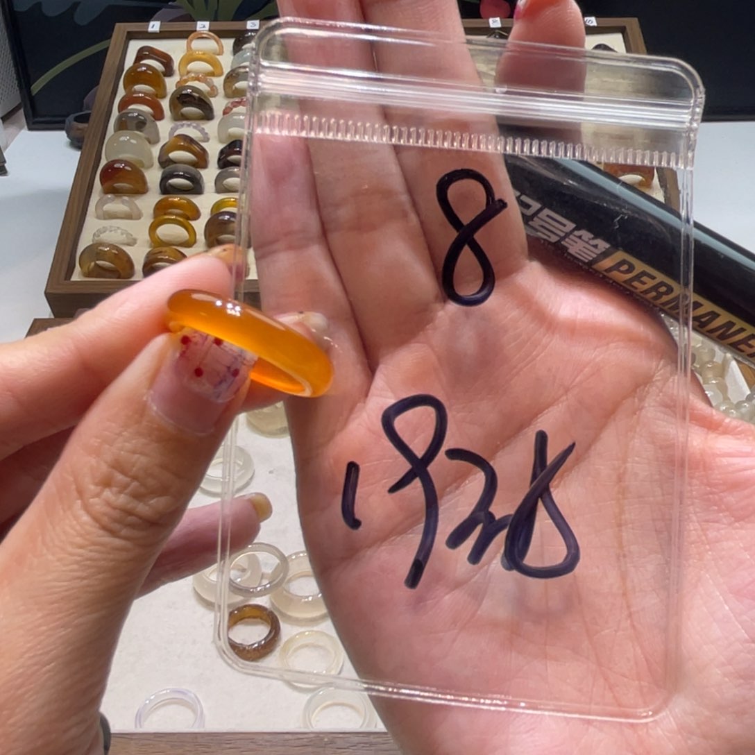 玛瑙/玉髓戒指未镶嵌