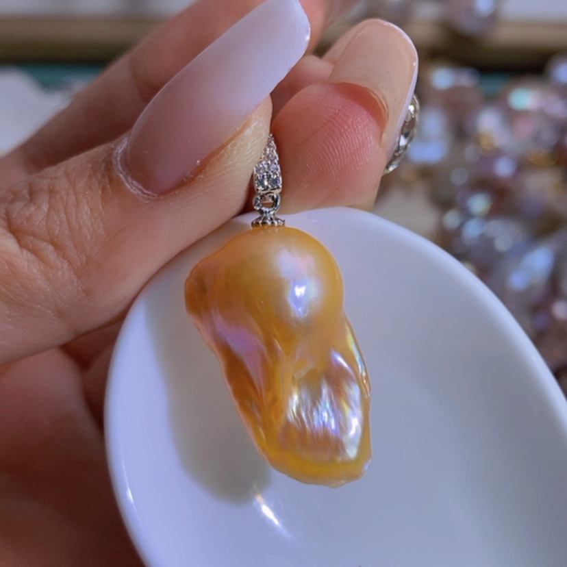 【闪购商品】淡水珍珠天然珍珠（微瑕）合金