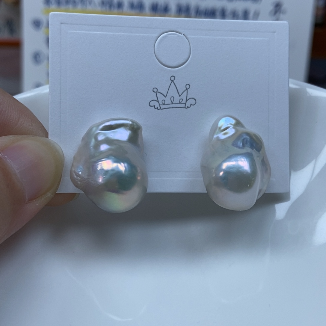 淡水珍珠耳钉银S925镶嵌Y****a特价162