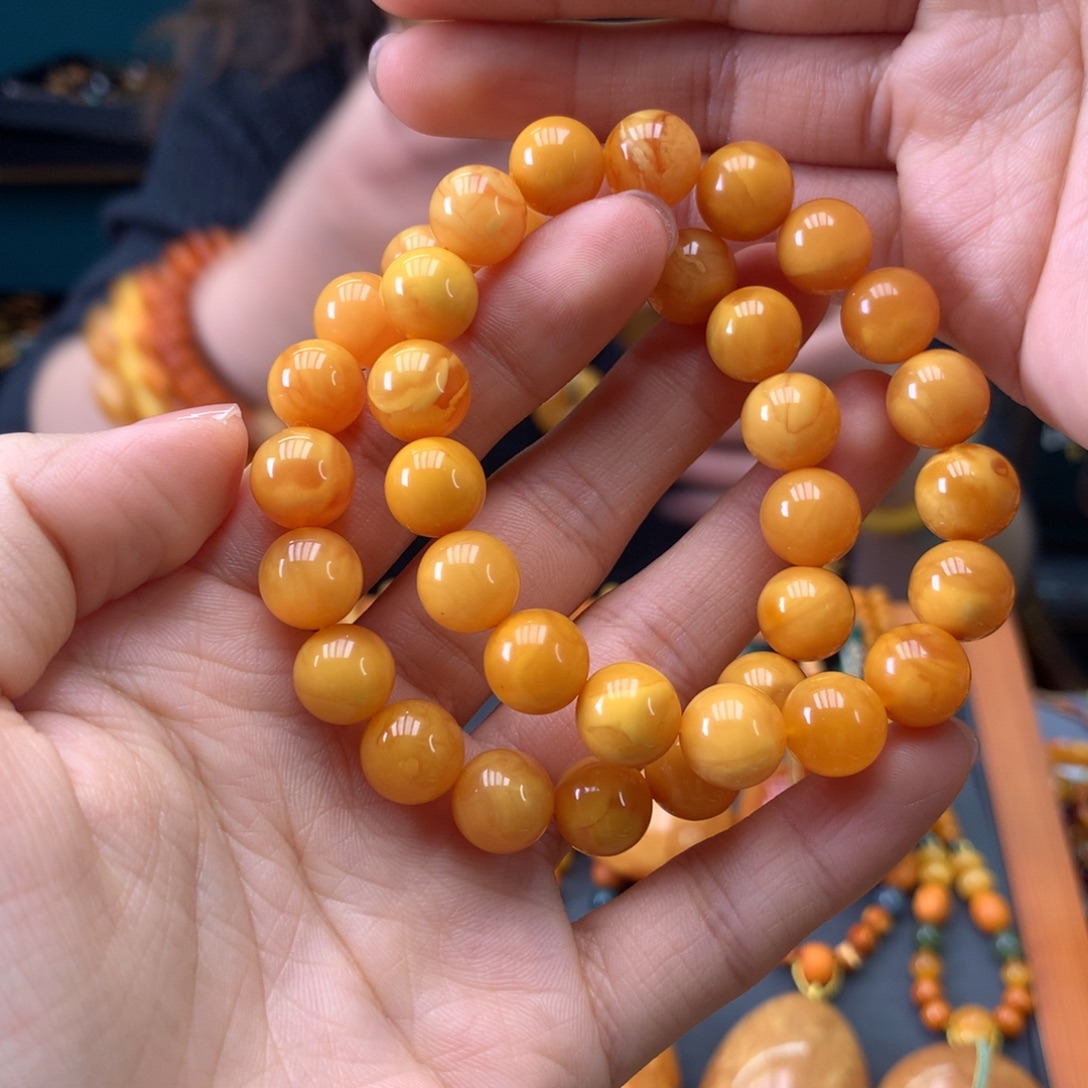 蜜蜡未镶嵌手串多样性发一