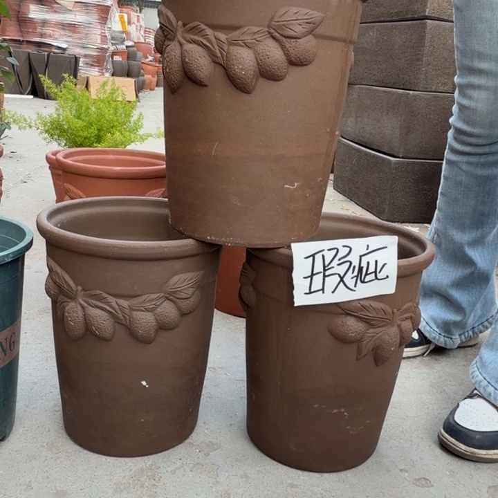 花盆紫砂口25高31宜兴紫砂瑕疵粗糙花泥