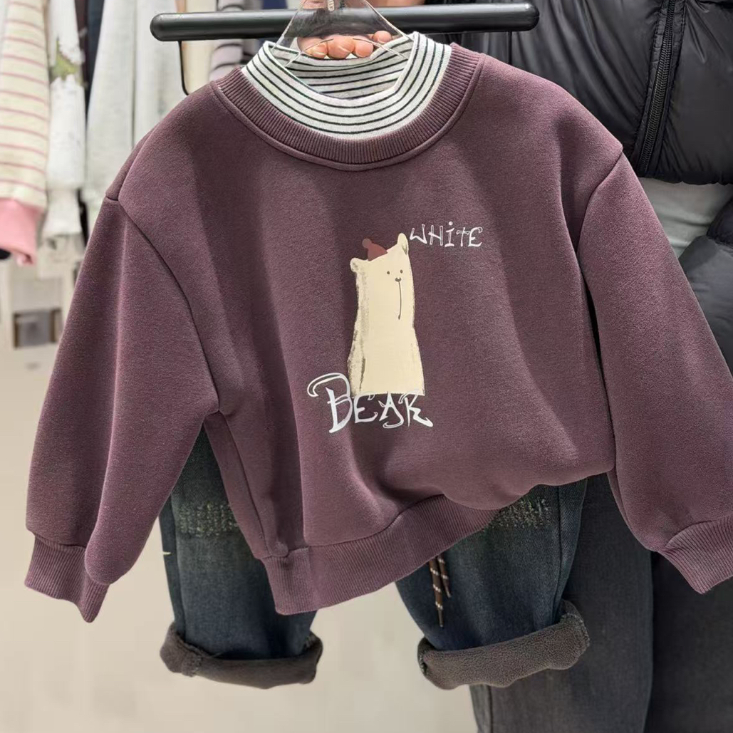 88780秋冬新款男童小童加绒卫衣