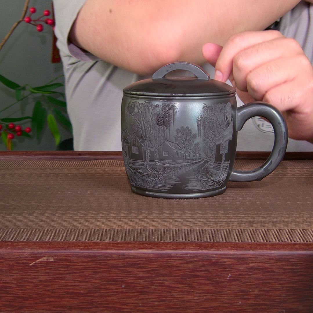茶杯紫砂高货放漏