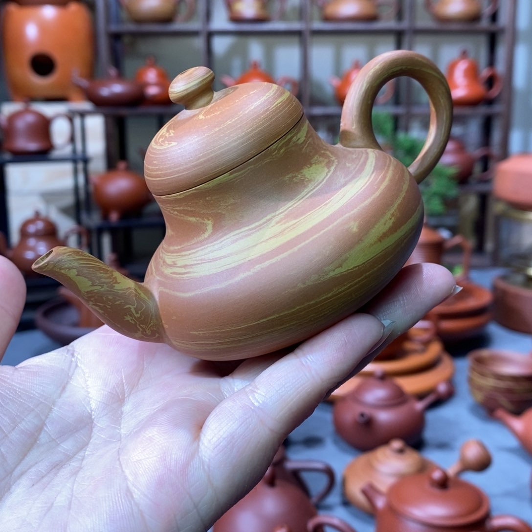 紫砂茶壶余少波鸡蛋黄绞泥思婷壶100cc