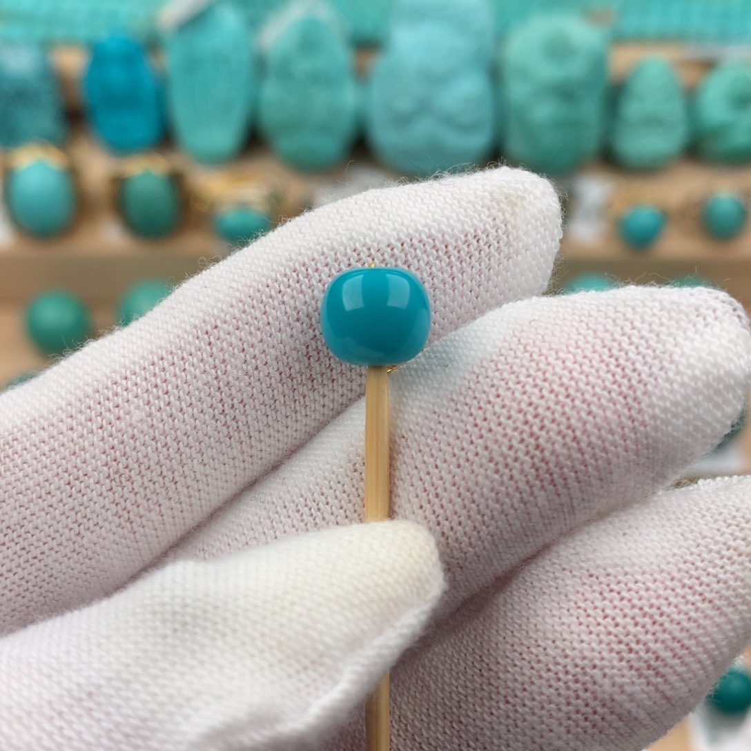 绿松石配饰未镶嵌卡8*7.3