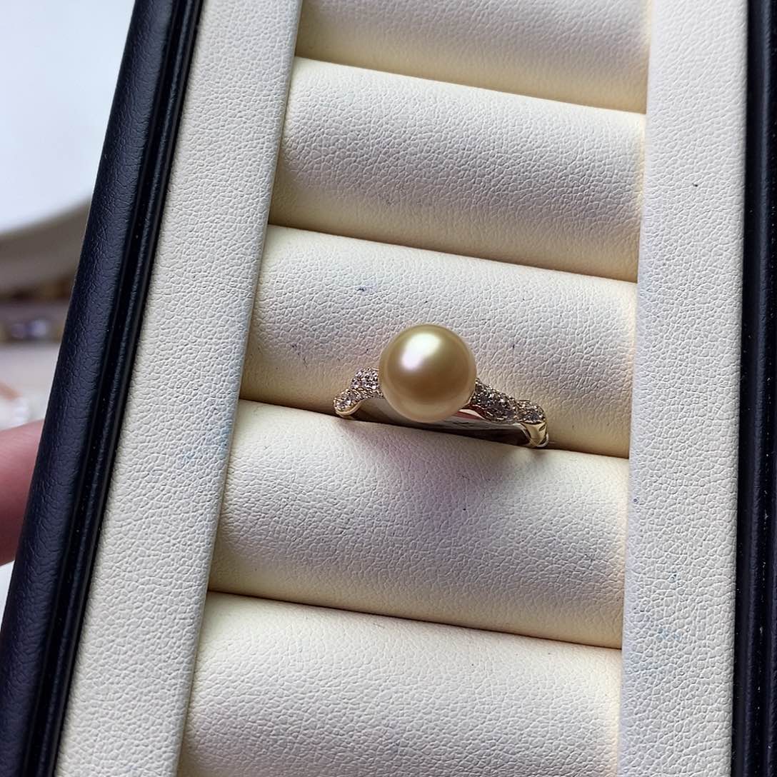 海水珍珠戒指银S925镶嵌