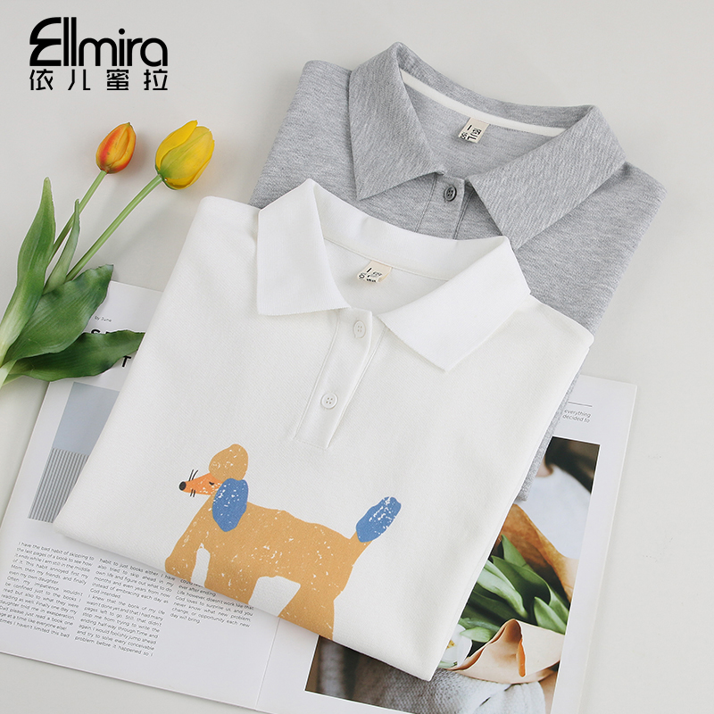 9234女童短袖T恤POLO衫夏季儿童上衣翻领2025新款大童洋气薄款潮