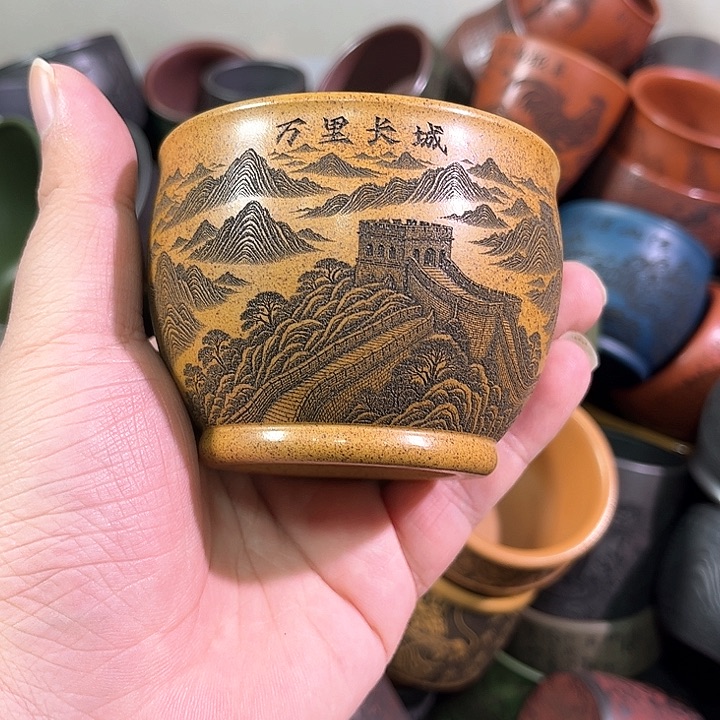 茶杯紫砂全手工紫砂主人杯 