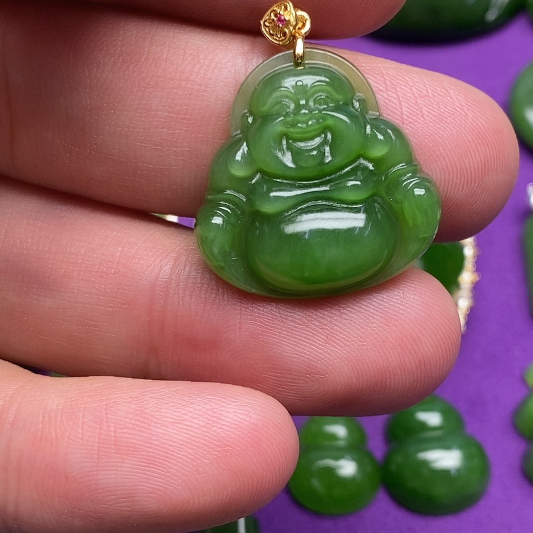 和田玉（碧玉）未镶嵌吊坠(不含链)