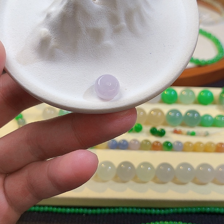 翡翠散珠少女粉珠珠