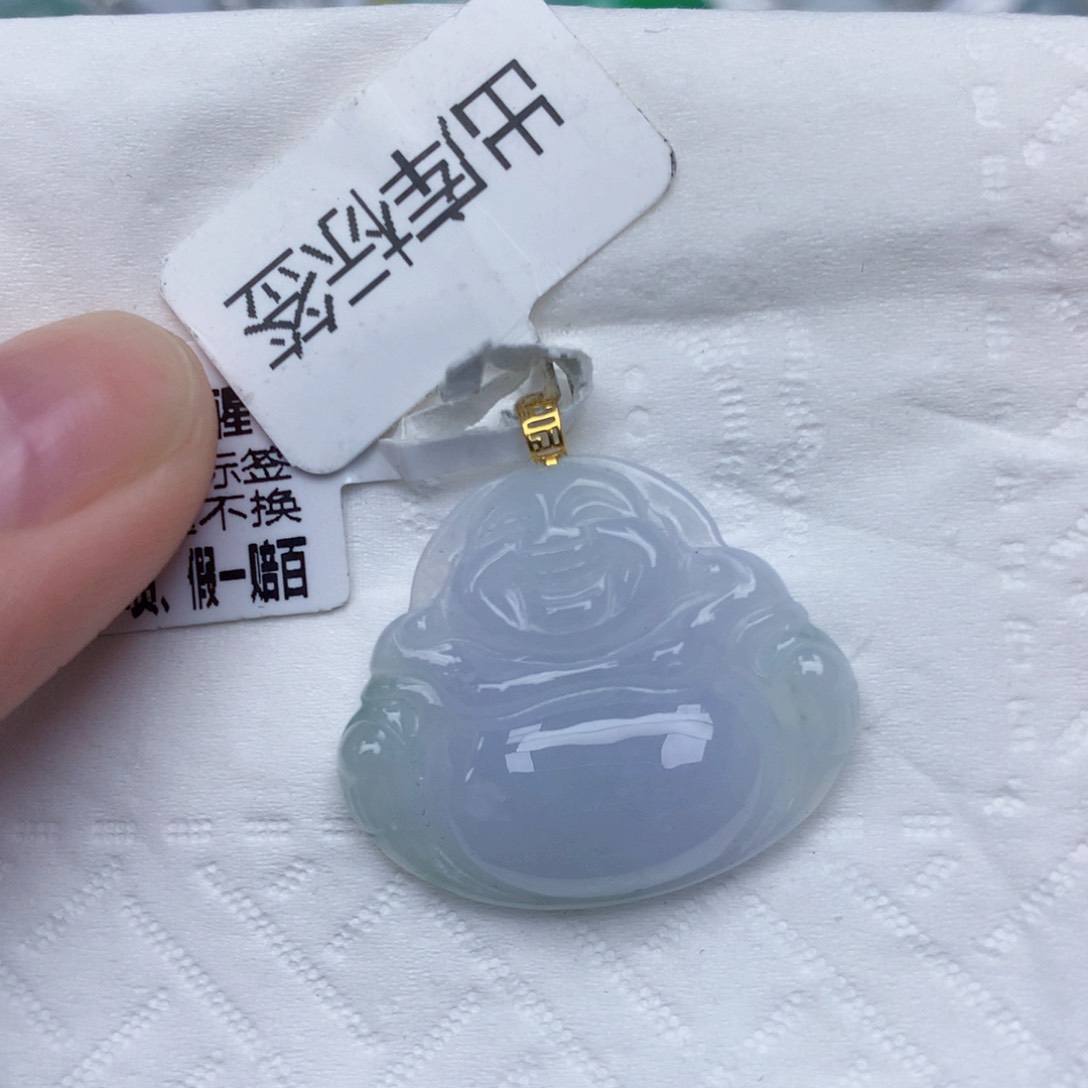 颈饰18K金镶嵌翡翠