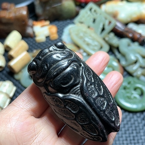 白玉菩提吊坠摆件