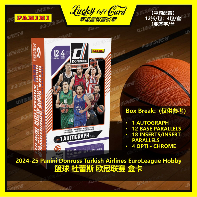 24-25 Panini Donruss EuroLeague 篮球 杜蕾斯 欧冠联赛 球星卡