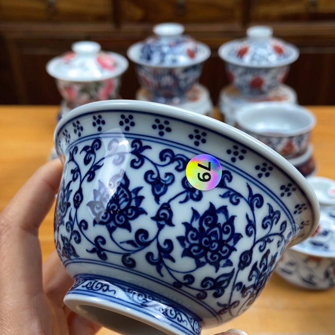 手绘现代茶具非古董