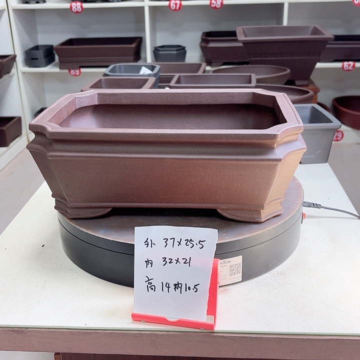 紫砂花盆大切角小