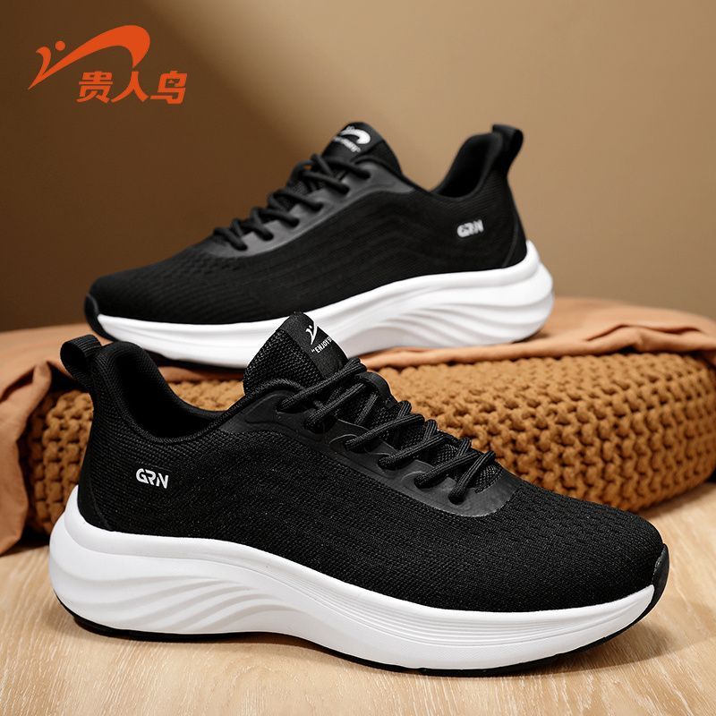 贵人鸟男鞋轻便透气跑步鞋2025春新款户外软底网面运动鞋休闲鞋