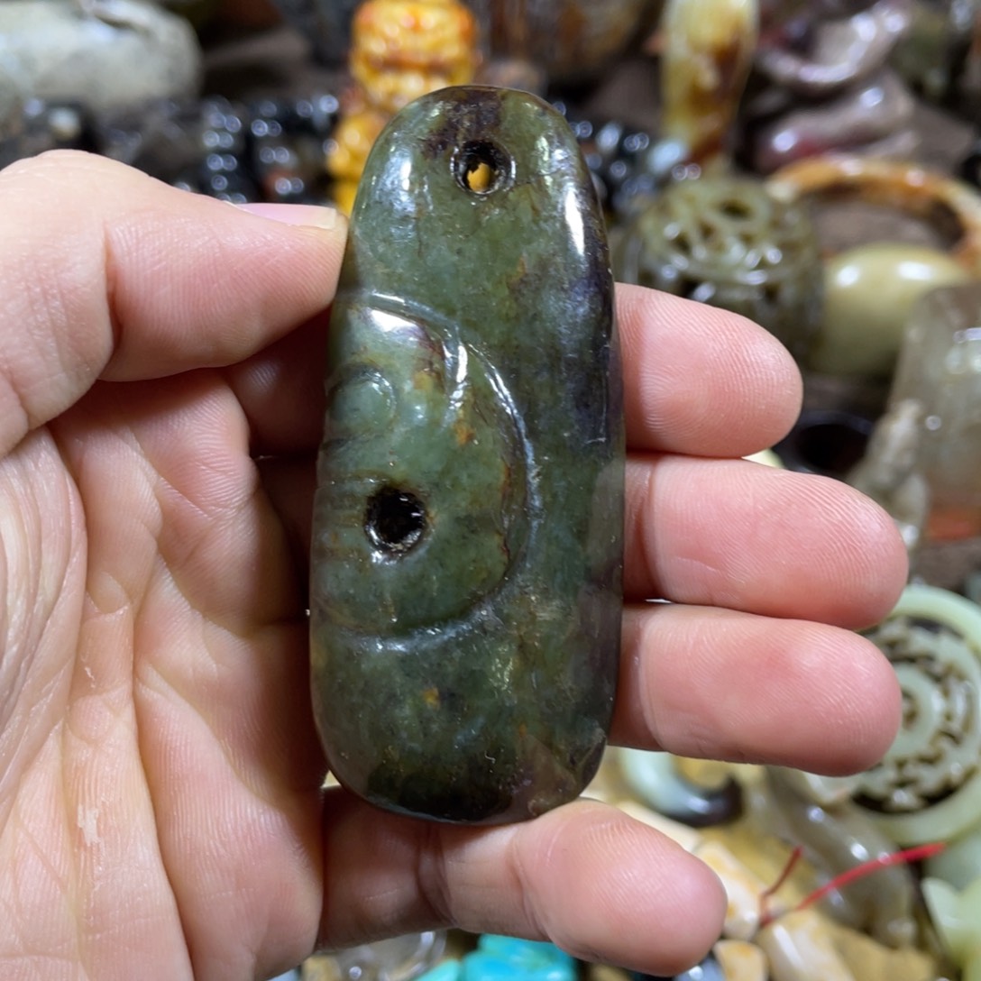 和田玉未镶嵌吊坠(不含链)