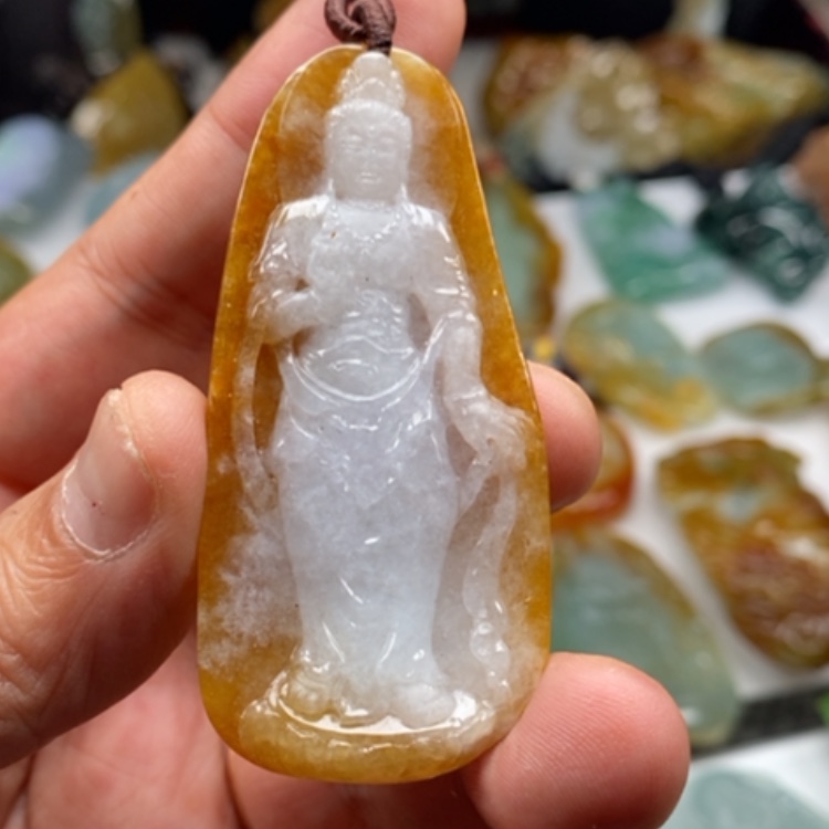 【闪购商品】翡翠颈饰未镶嵌缅甸翡翠A货吊坠