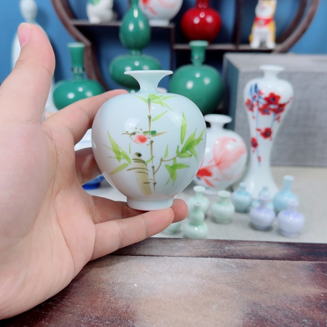 陶瓷手工小花器摆件