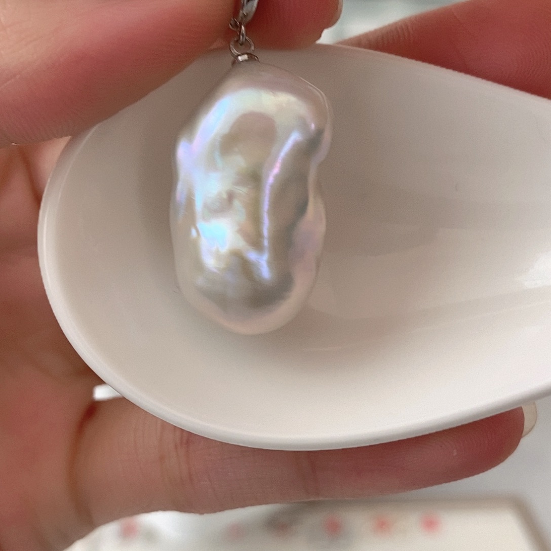 淡水珍珠颈饰银S925镶嵌