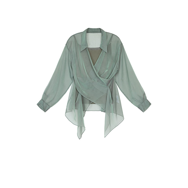 夏季长袖女装气质时尚百搭夏季宽松仙女衬衫S232Z0520