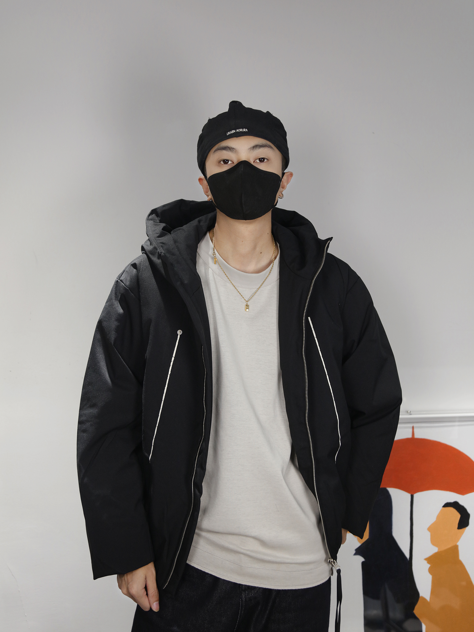 【12.12福利款】拼色连帽保暖短款男士羽绒外套