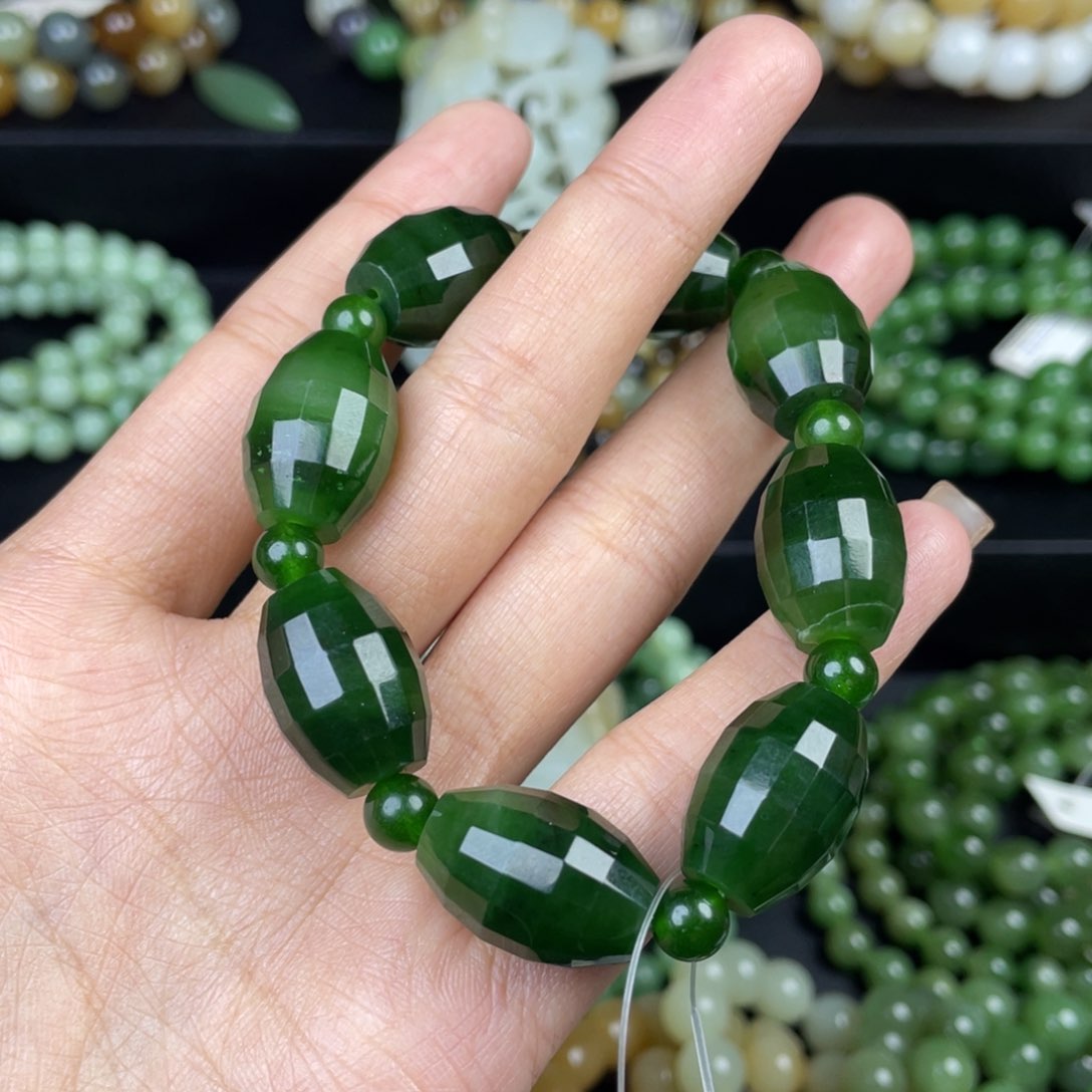 未镶嵌手串和田玉柚*茶