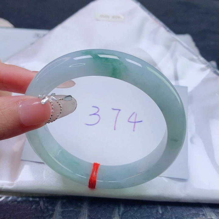 翡翠未镶嵌手镯圈口5859