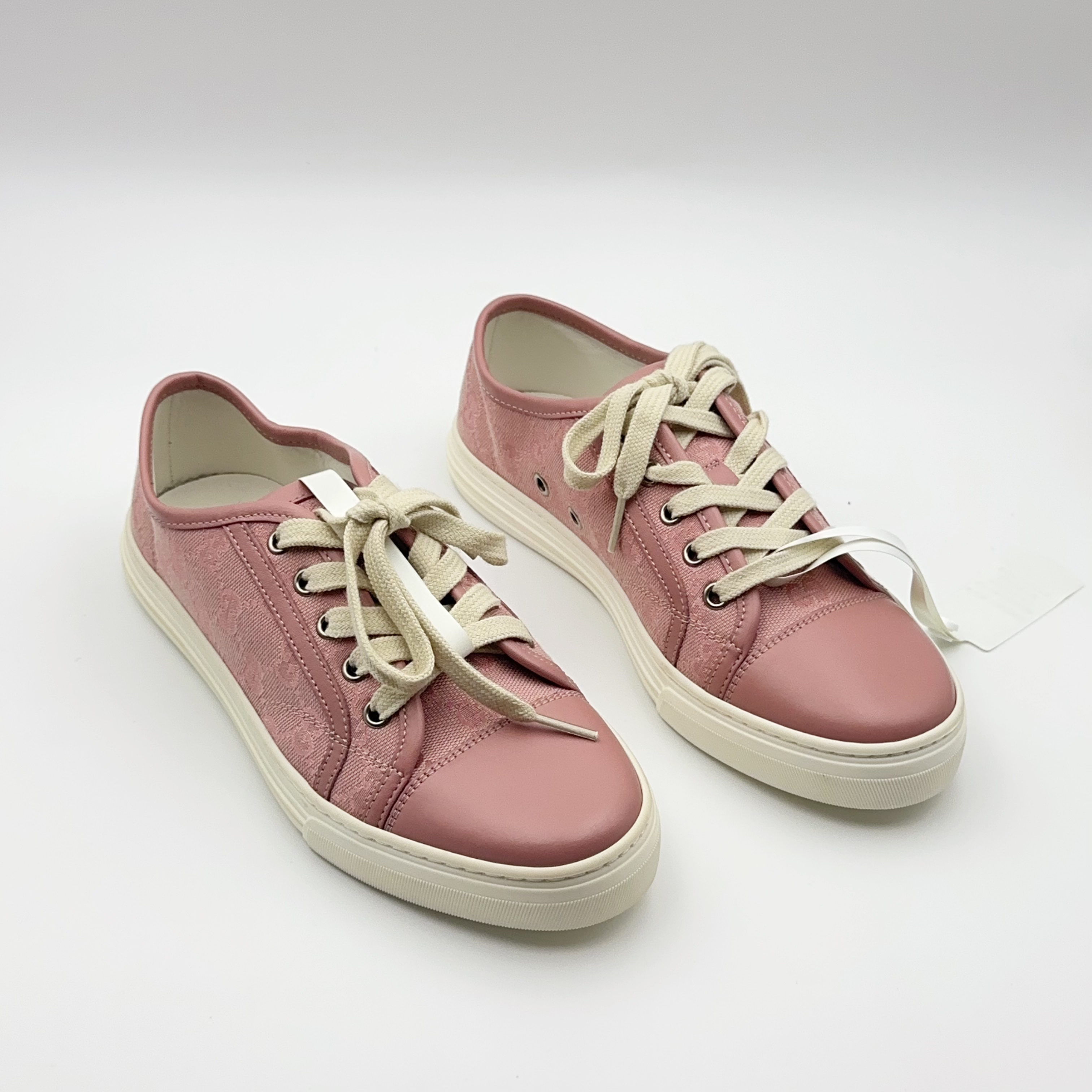 未使用 GUCCI/古驰 37码/全新/Gucci 古驰粉色满印板鞋/00502