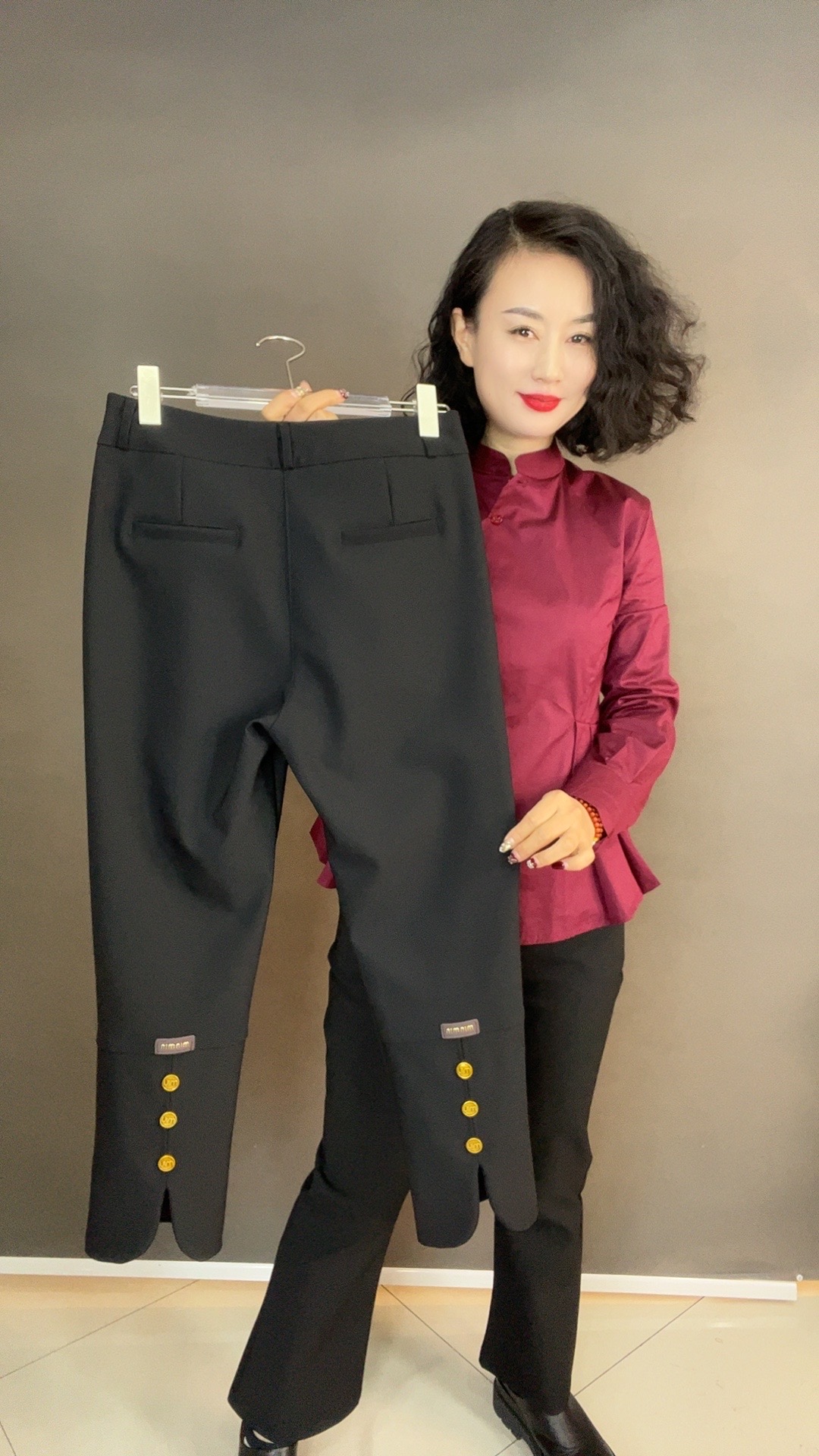 【春季新款】时尚显瘦百搭气质感九分烟筒裤3301