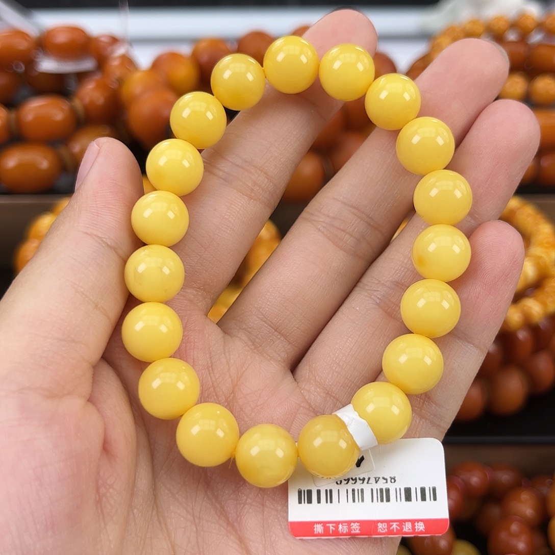 琥珀颈饰未镶嵌蜜蜡